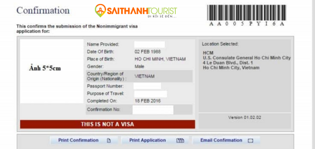 DS160 VISA ĐI MỸ