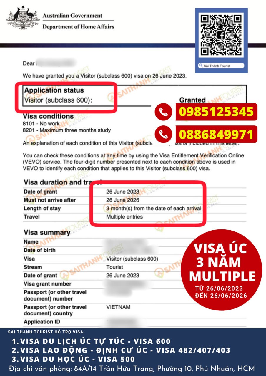 Hồ sơ xin VISA Úc