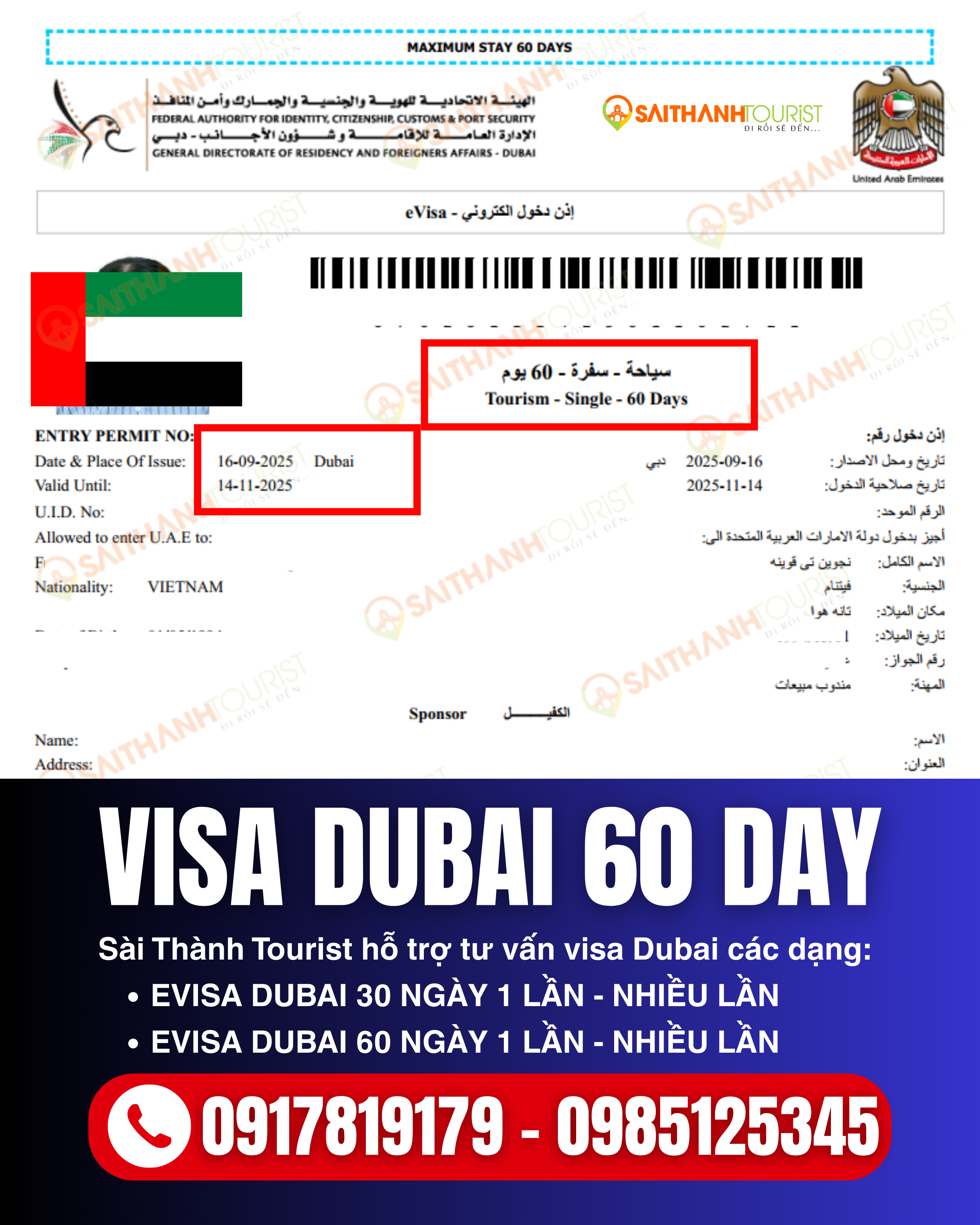 Dịch vụ làm visa du lịch dubai evisa uy tín trọn gói