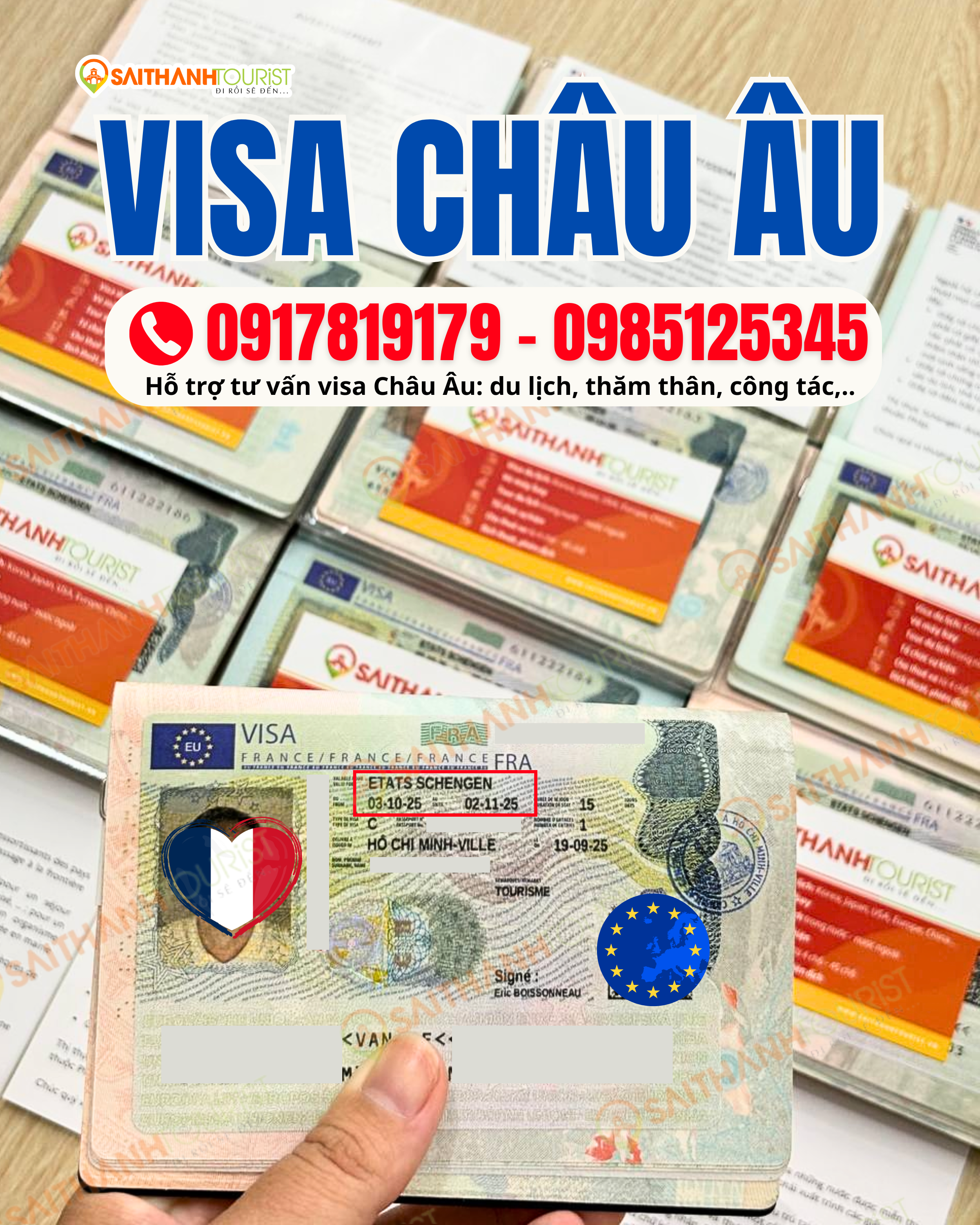 Visa Châu Âu – Dịch vụ xin visa Schengen du lịch, thăm thân, công tác