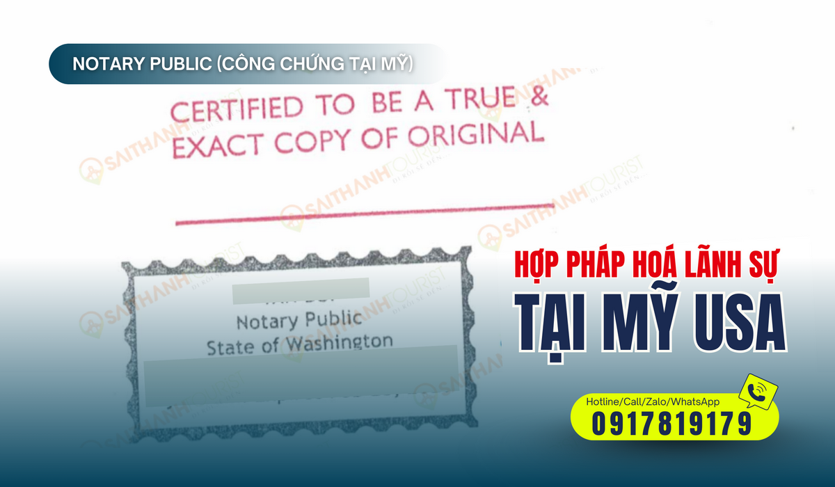 Tem hợp pháp hóa lãnh sự Việt Nam trên giấy khai sinh Mỹ