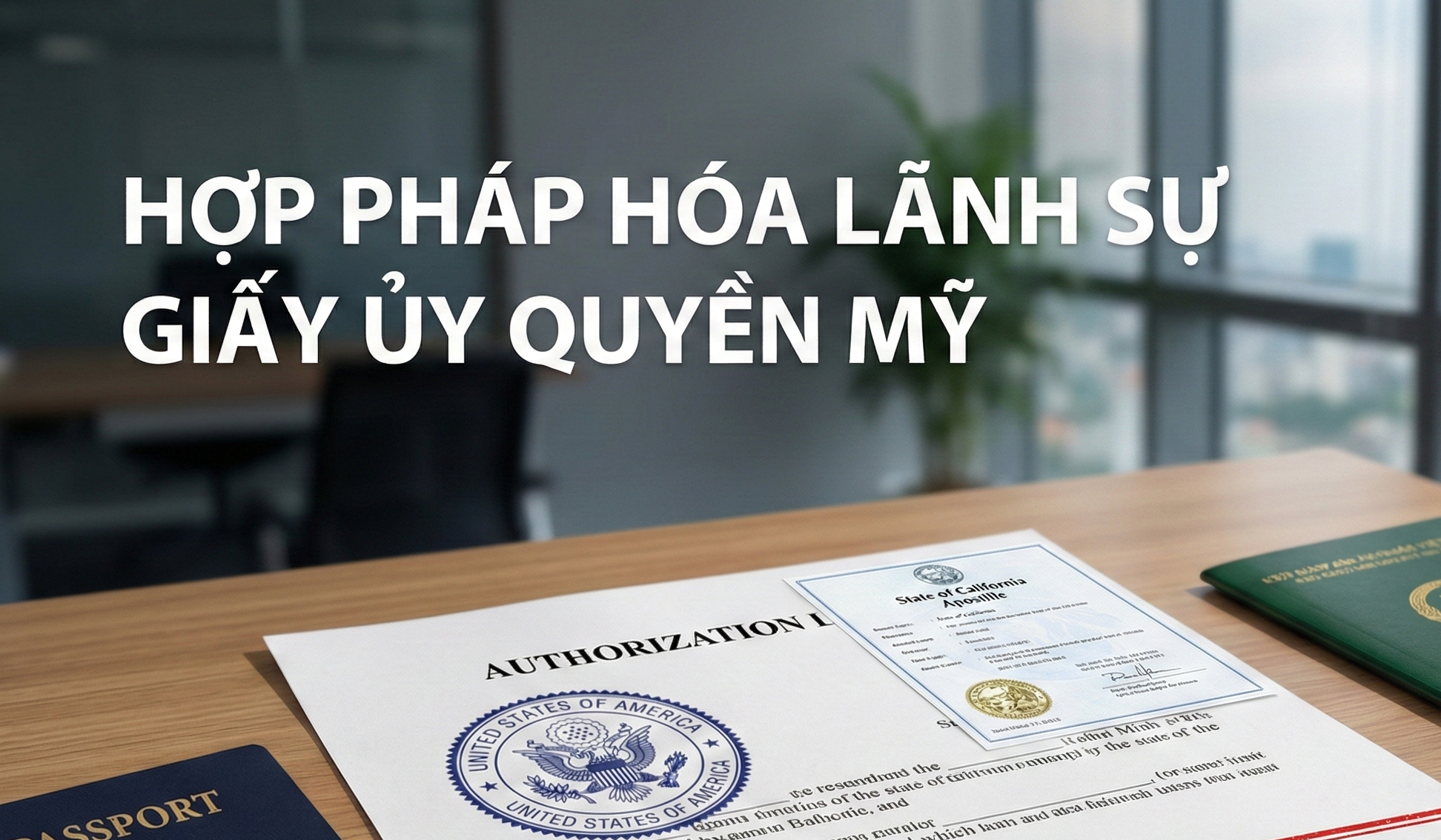 hợp pháp hóa lãnh sự giấy ủy quyền mỹ