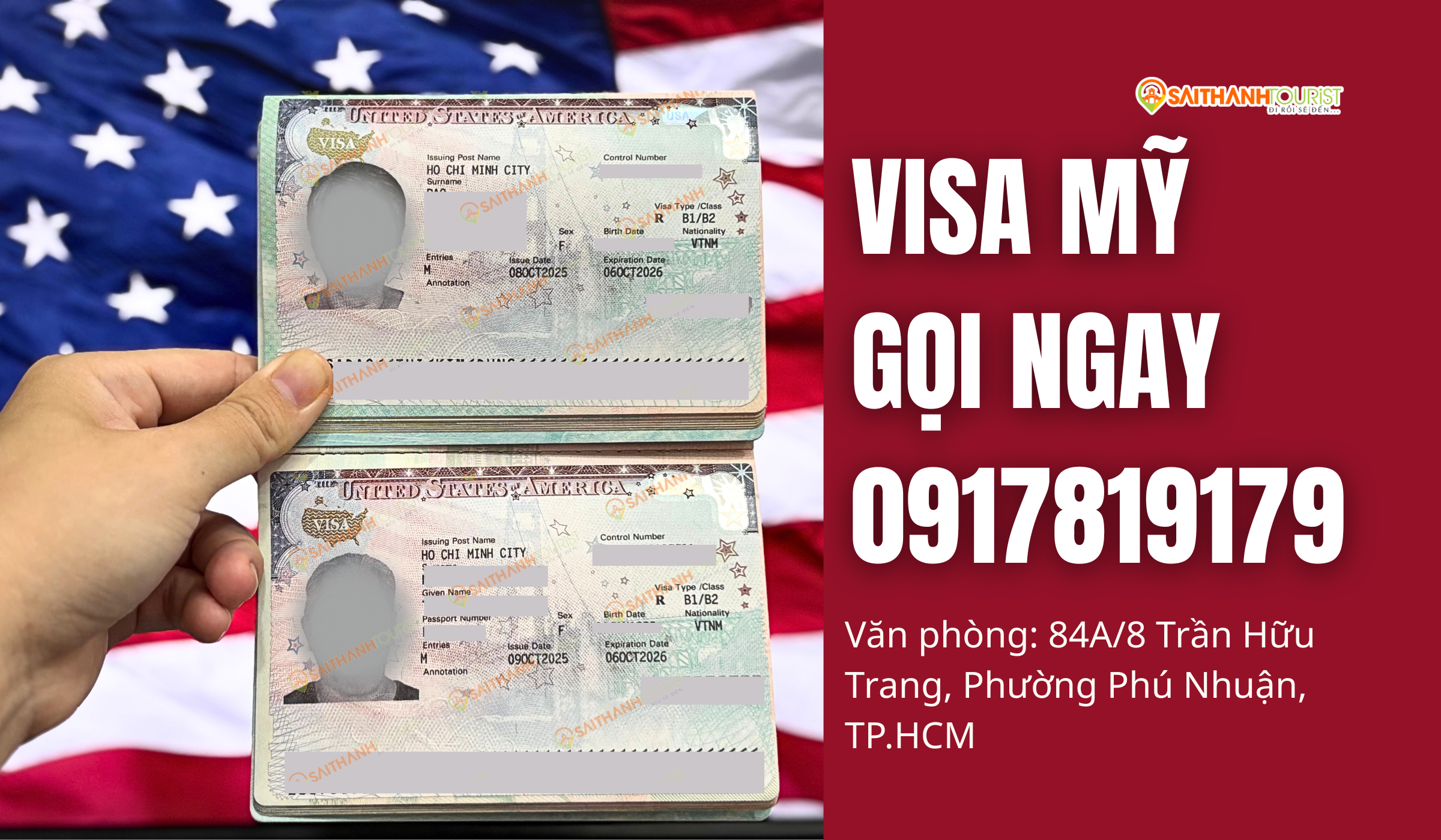 Liên hệ Sài Thành Tourist để được hỗ trợ visa Mỹ nhanh chóng – bảo mật tuyệt đối