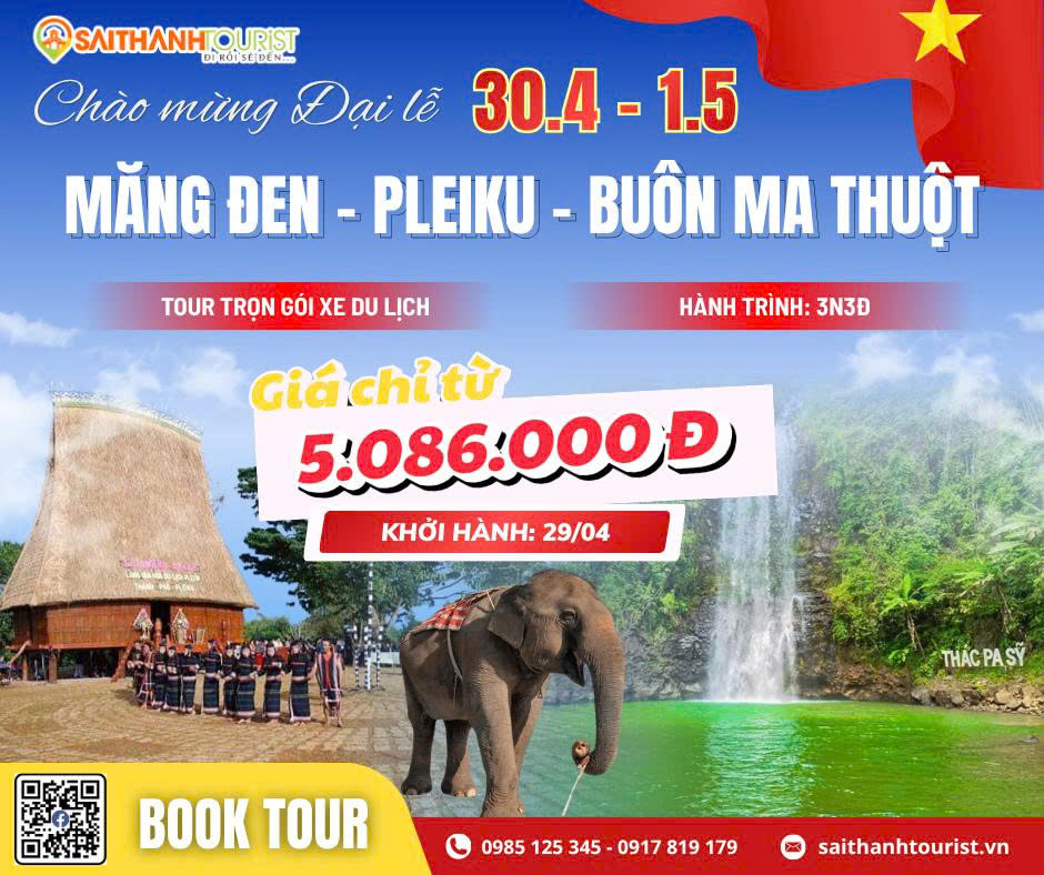 Tour Măng Đen - Pleiku - Buôn Ma Thuột