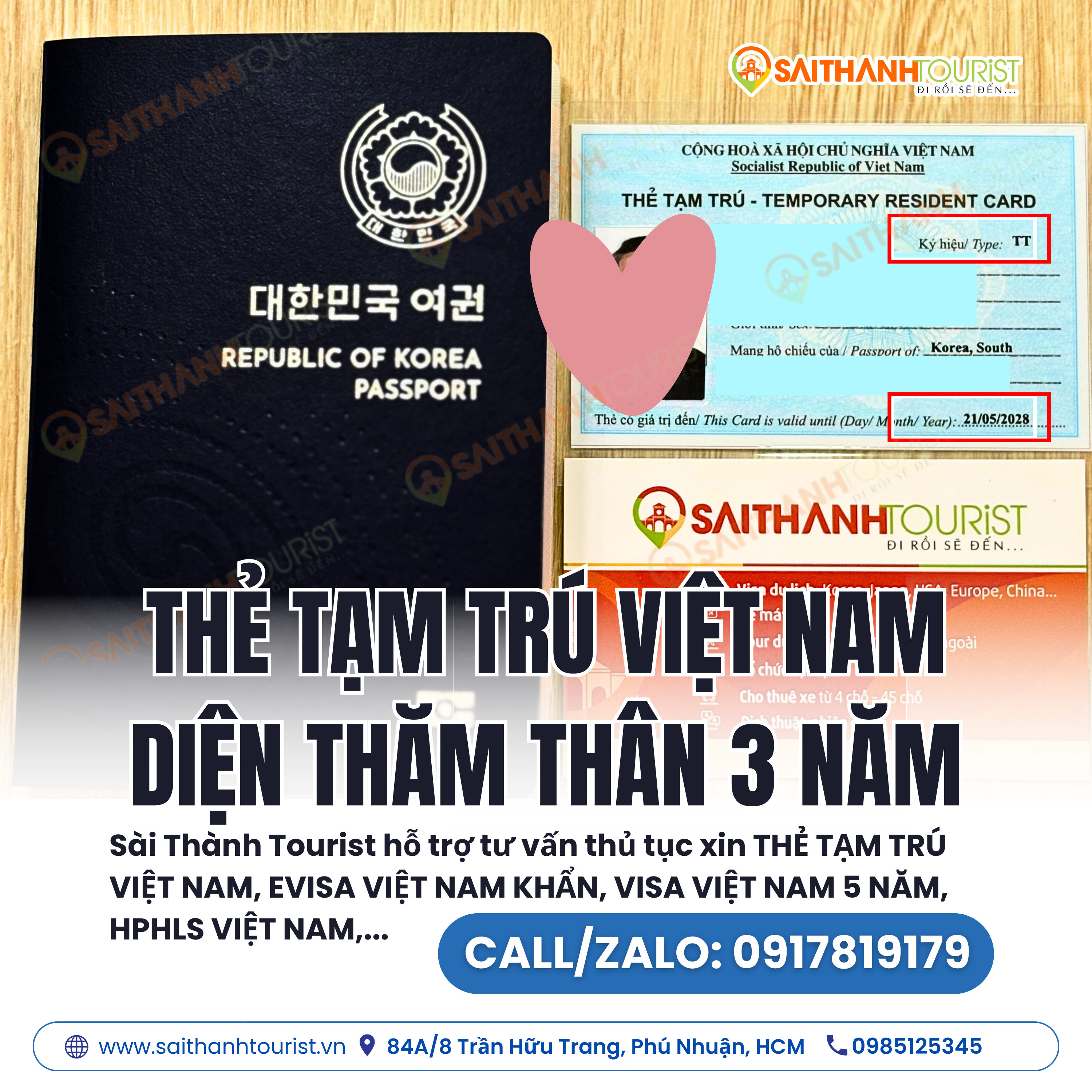 Thẻ tạm trú Việt Nam diện thăm thân
