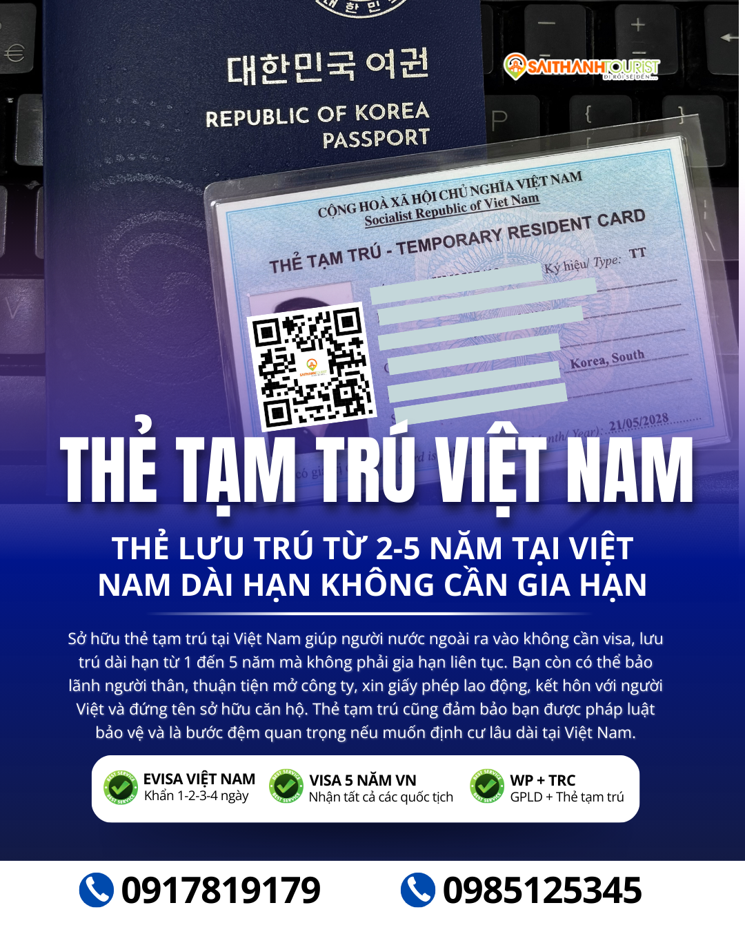Thẻ tạm trú từ 2-5 năm tại Việt Nam