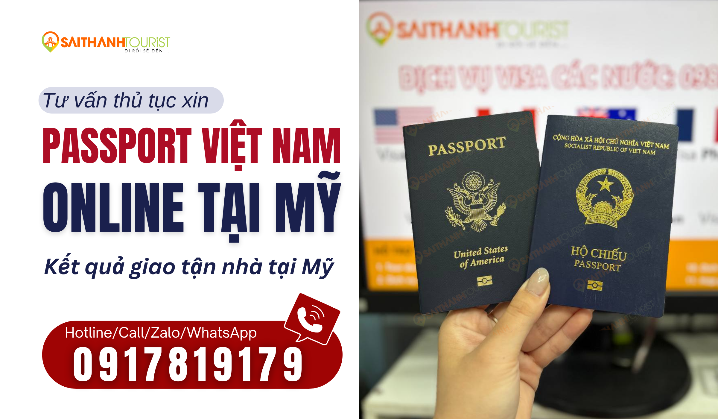 Dịch vụ làm passport và quốc tịch Việt Nam trọn gói tại Mỹ của Sài Thành Tourist