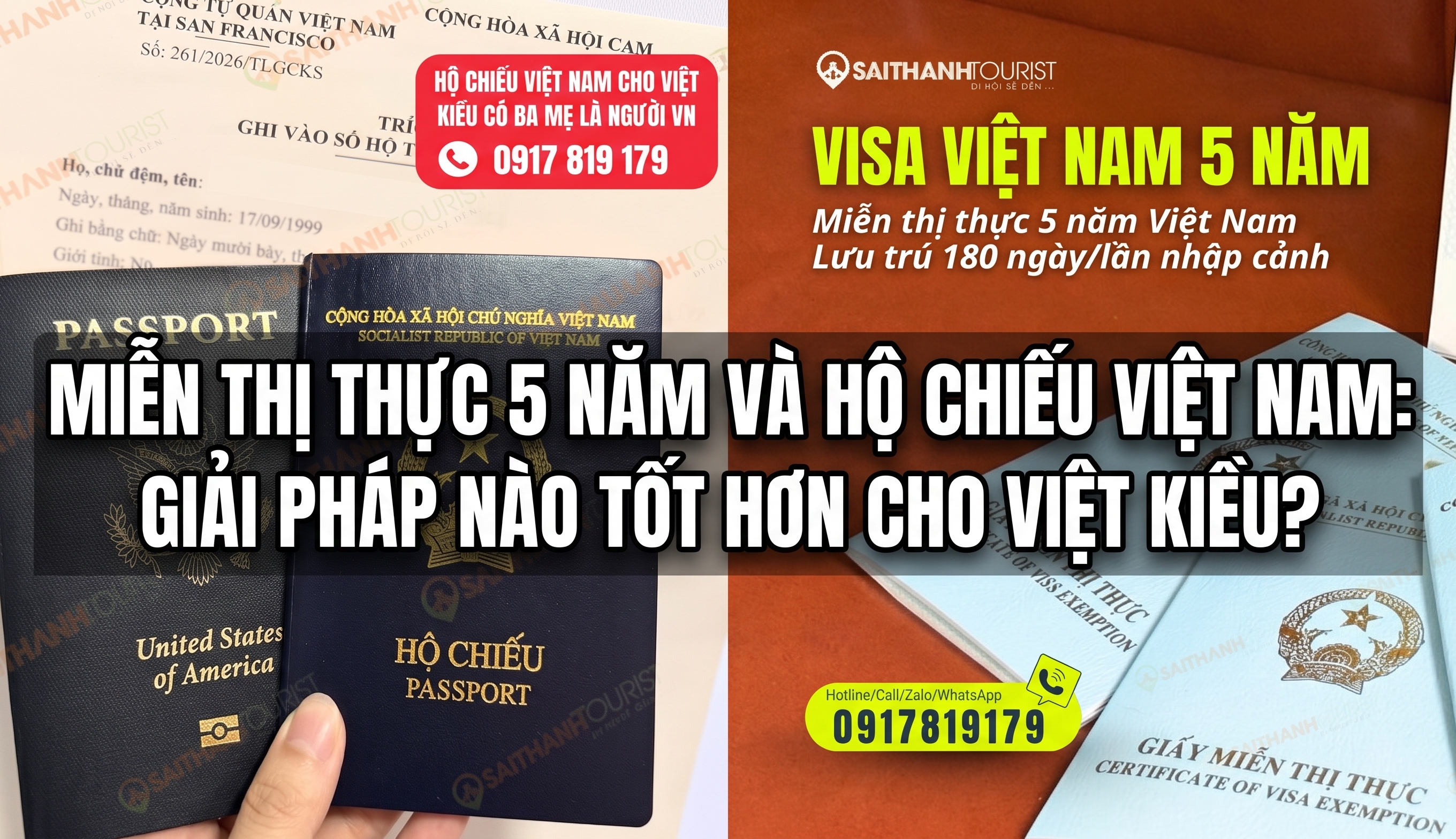 Miễn thị thực 5 năm và hộ chiếu Việt Nam cho Việt kiều
