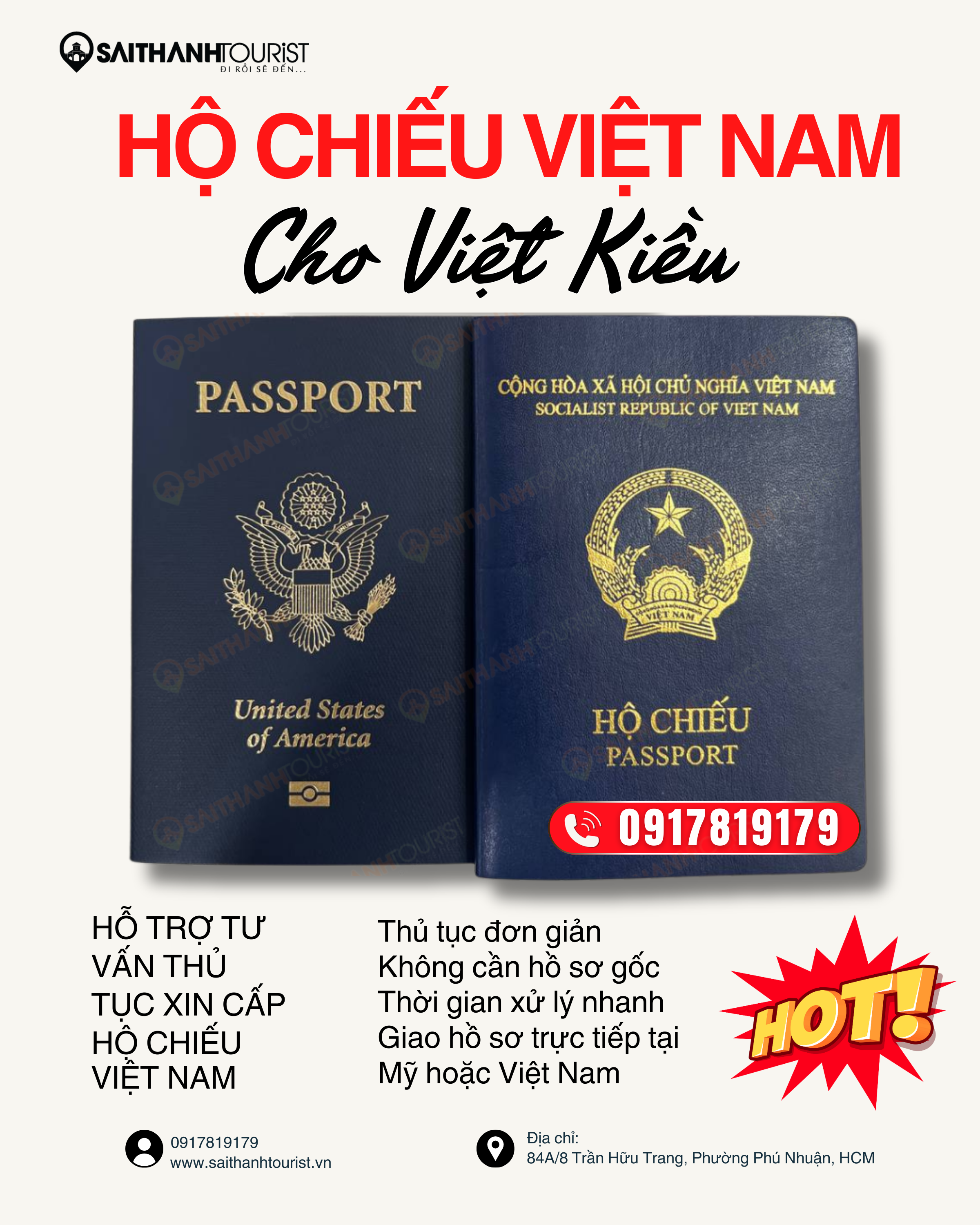 Dịch vụ làm hộ chiếu Việt Nam cho Việt kiều – thủ tục đơn giản, nhanh chóng tại Sài Thành Tourist