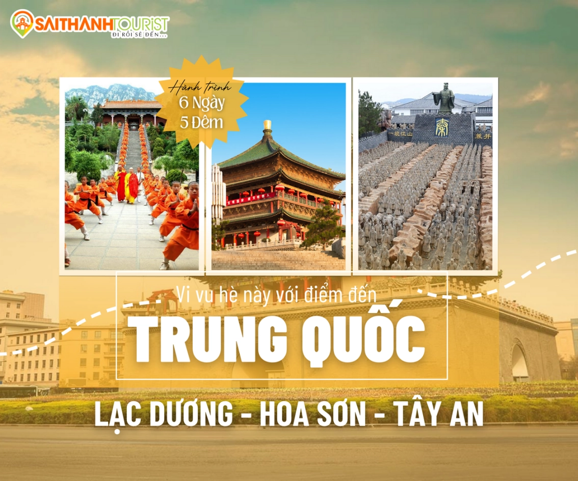 NOSHOP TÂY AN - THIẾU LÂM TỰ - HOA SƠN - LẠC DƯƠNG - KHAI PHONG 6N5Đ| SHENZHEN AIRLINES