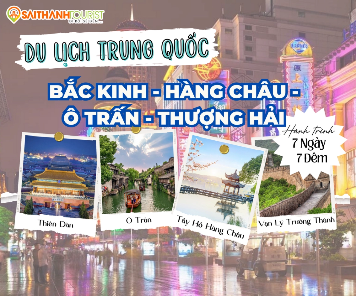 NOSHOP BẮC KINH -TÔ CHÂU - HÀNG CHÂU - THƯỢNG HẢI 7N7Đ | VIETJET AIR