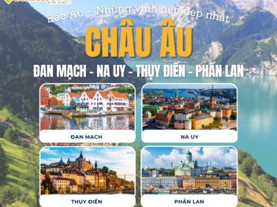 BẮC ÂU: ĐAN MẠCH – NA UY – THỤY ĐIỂN – PHẦN LAN