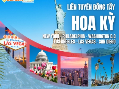 LIÊN TUYẾN ĐÔNG TÂY: NEW YORK - PHILADELPHIA - WASHINGTON D.C - LOS ANGELES - LAS VEGAS - SAN DIEGO